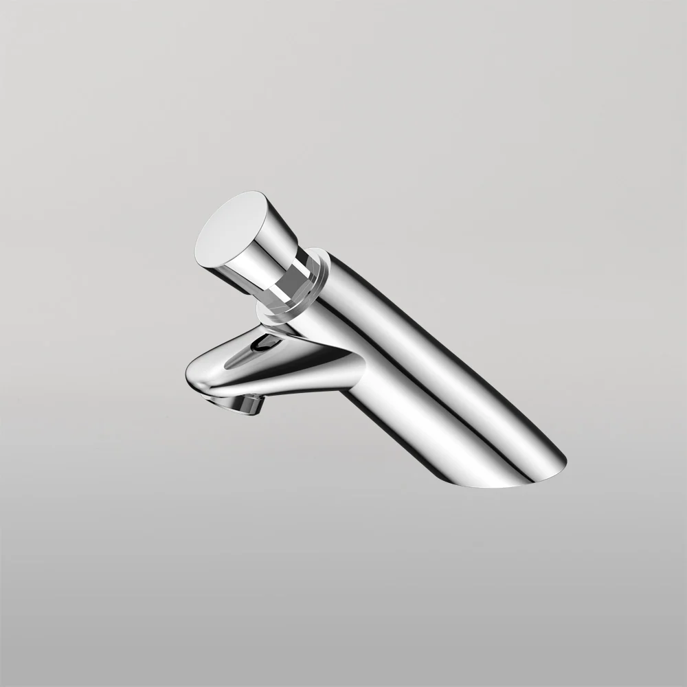 Nero SS316 Lead Free Timeflow Push Button Pillar Tap Chrome - Image 2