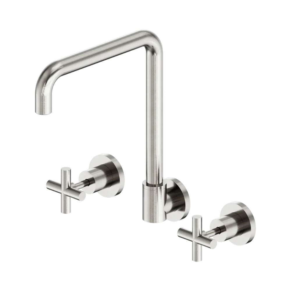 Nero X Plus Wall Kitchen Set Swivel Spout Brushed Nickel