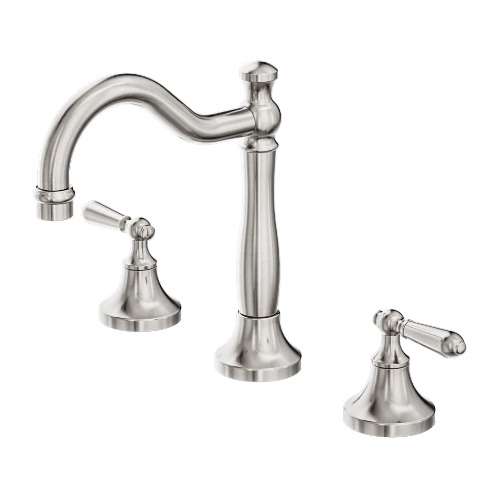 Nero York Basin Set With Metal Lever Brushed Nickel - Image 3