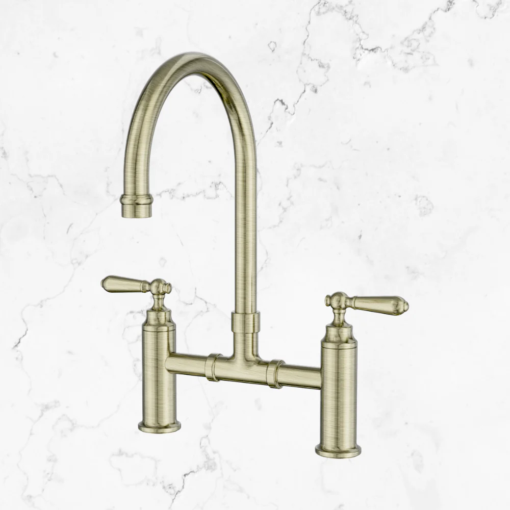 Nero York Bridge Kitchen Set Aged Brass - Image 2