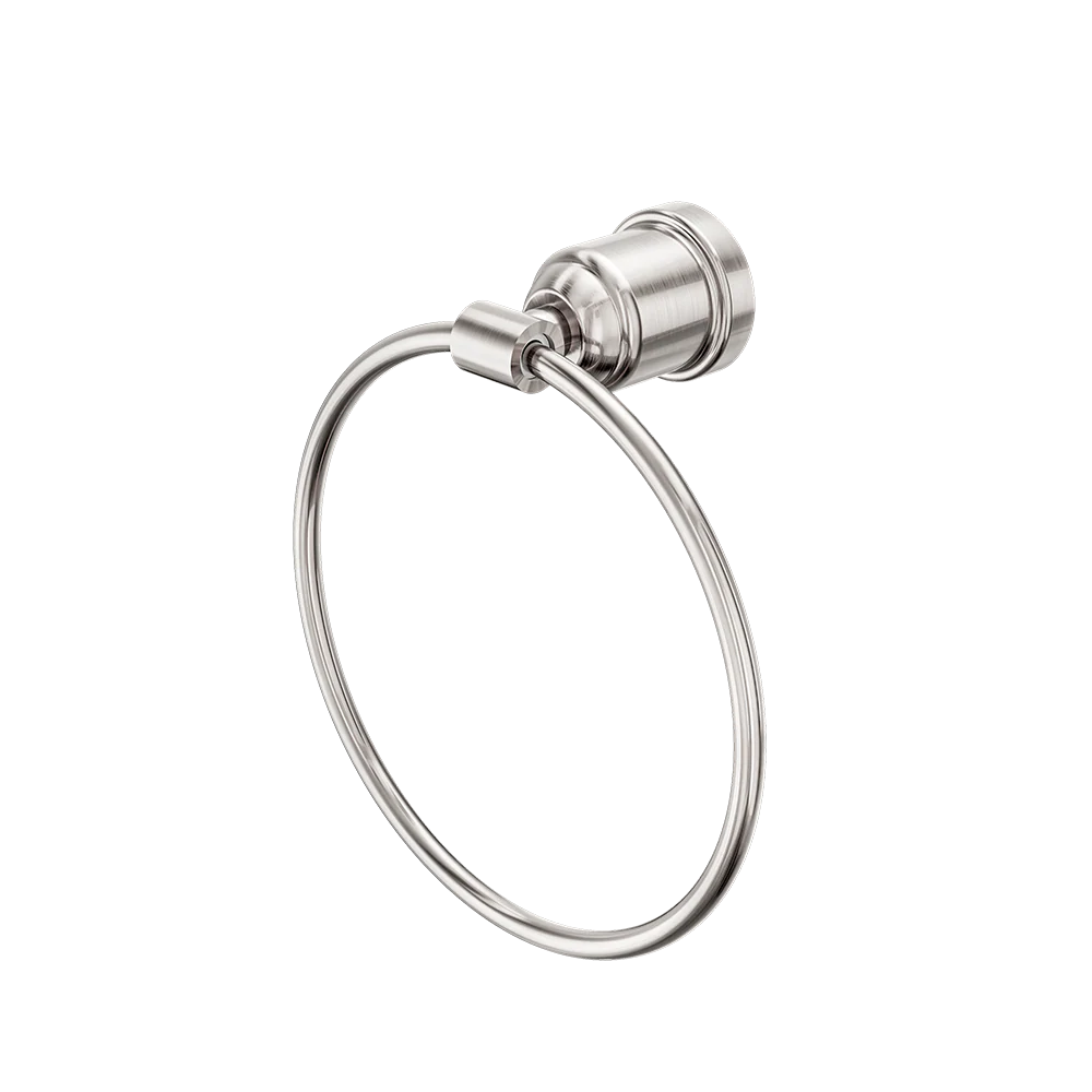 Nero York Towel Ring Brushed Nickel