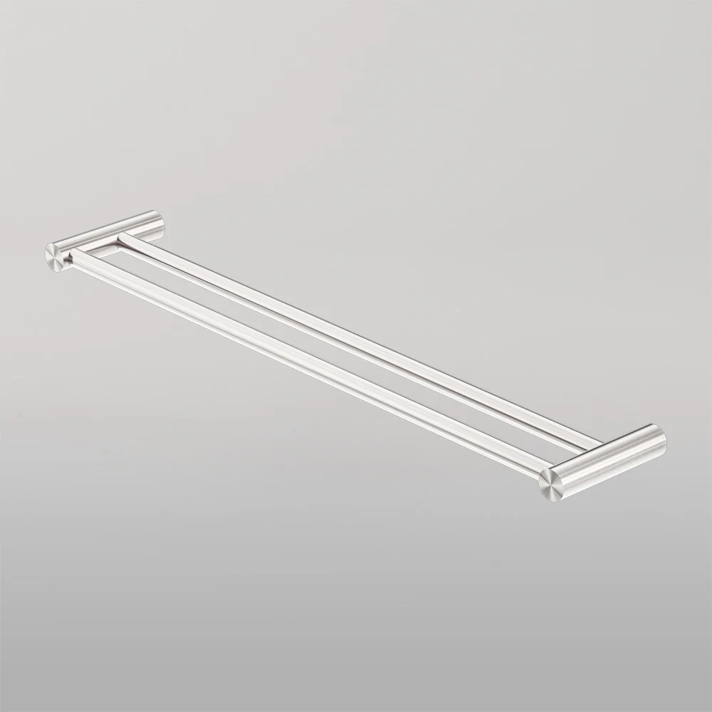 Nero New Mecca Double Towel Rail 600mm Brushed Nickel - Image 2