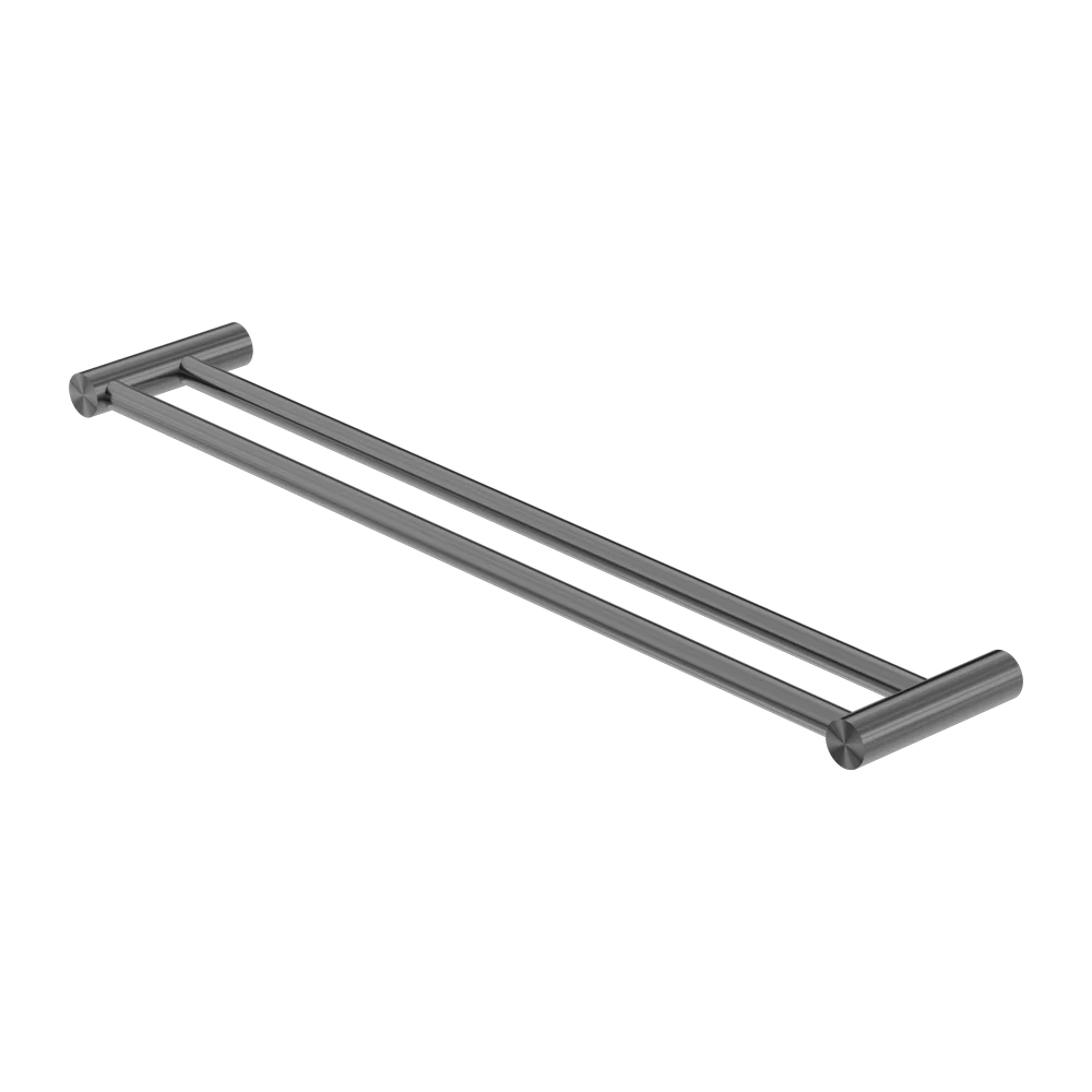 Nero New Mecca Double Towel Rail 800mm Brushed Gunmetal - Image 3