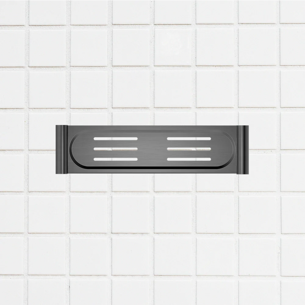 Nero New Mecca Metal Shower Shelf Brushed Gunmetal - Image 2