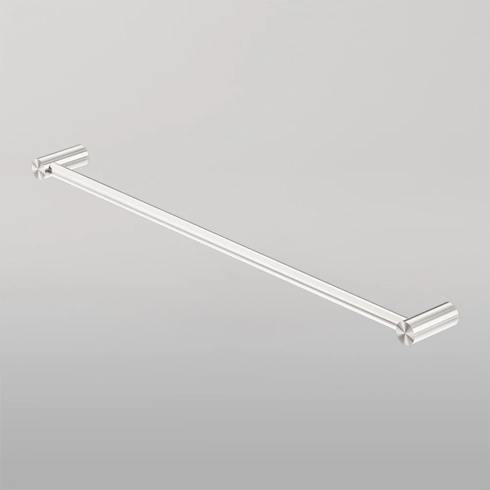 Nero New Mecca Single Towel Rail 800mm Brushed Nickel - Image 2