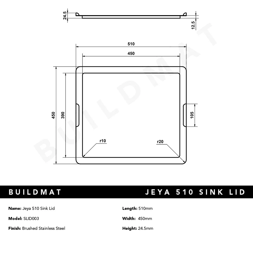 Alma Jeya 510 Sink Lid - Image 6