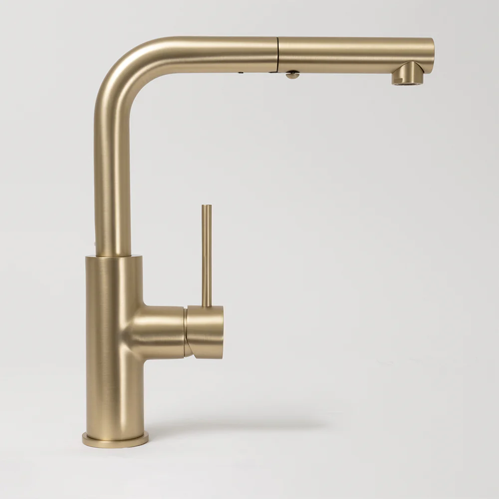 Alma Nisa Square Pull Out Mixer Brushed Brass Gold - Image 10