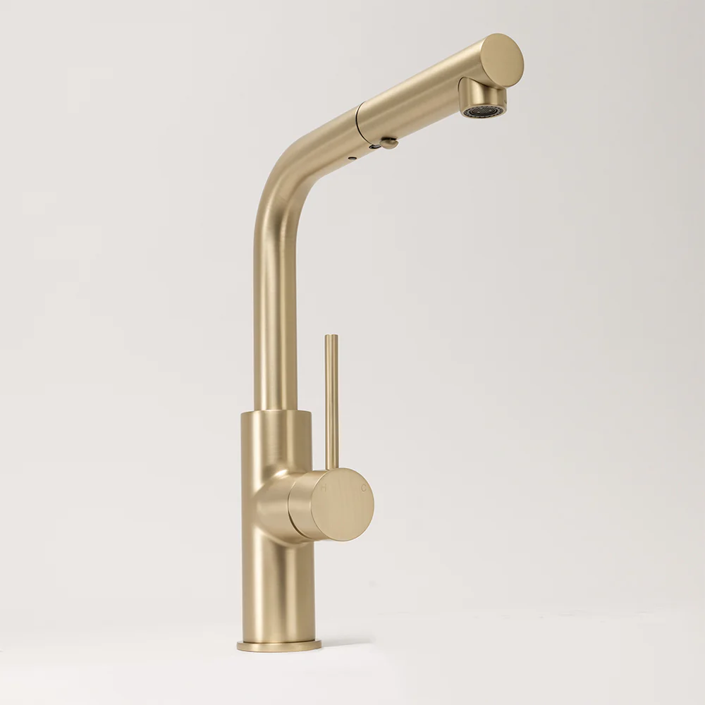Alma Nisa Square Pull Out Mixer Brushed Brass Gold - Image 8