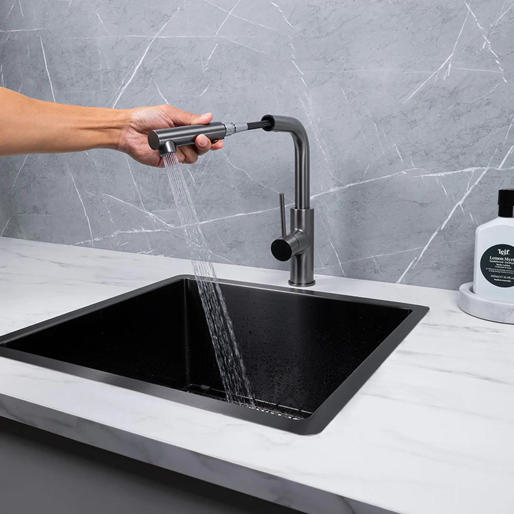 Alma Nisa Square Pull Out Mixer Brushed Gunmetal - Image 5