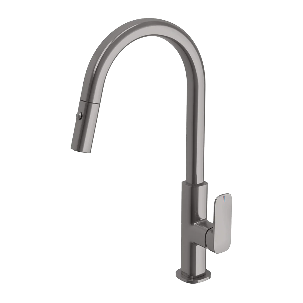 Phoenix Nuage Pull Out Sink Mixer 200mm Lead Free Brushed Carbon - Image 3