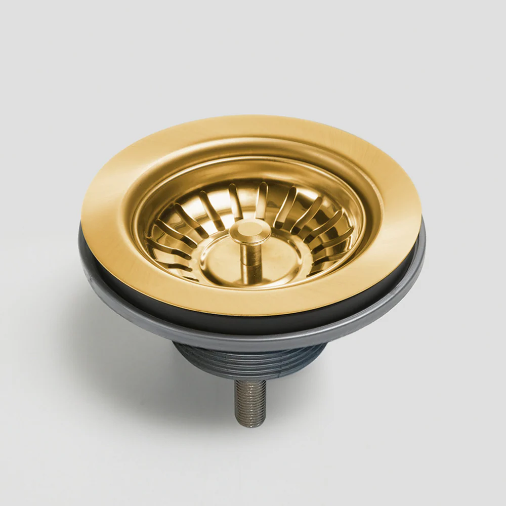 Oliveri Basket Waste with Extended Screw Length Brushed Gold - Image 2