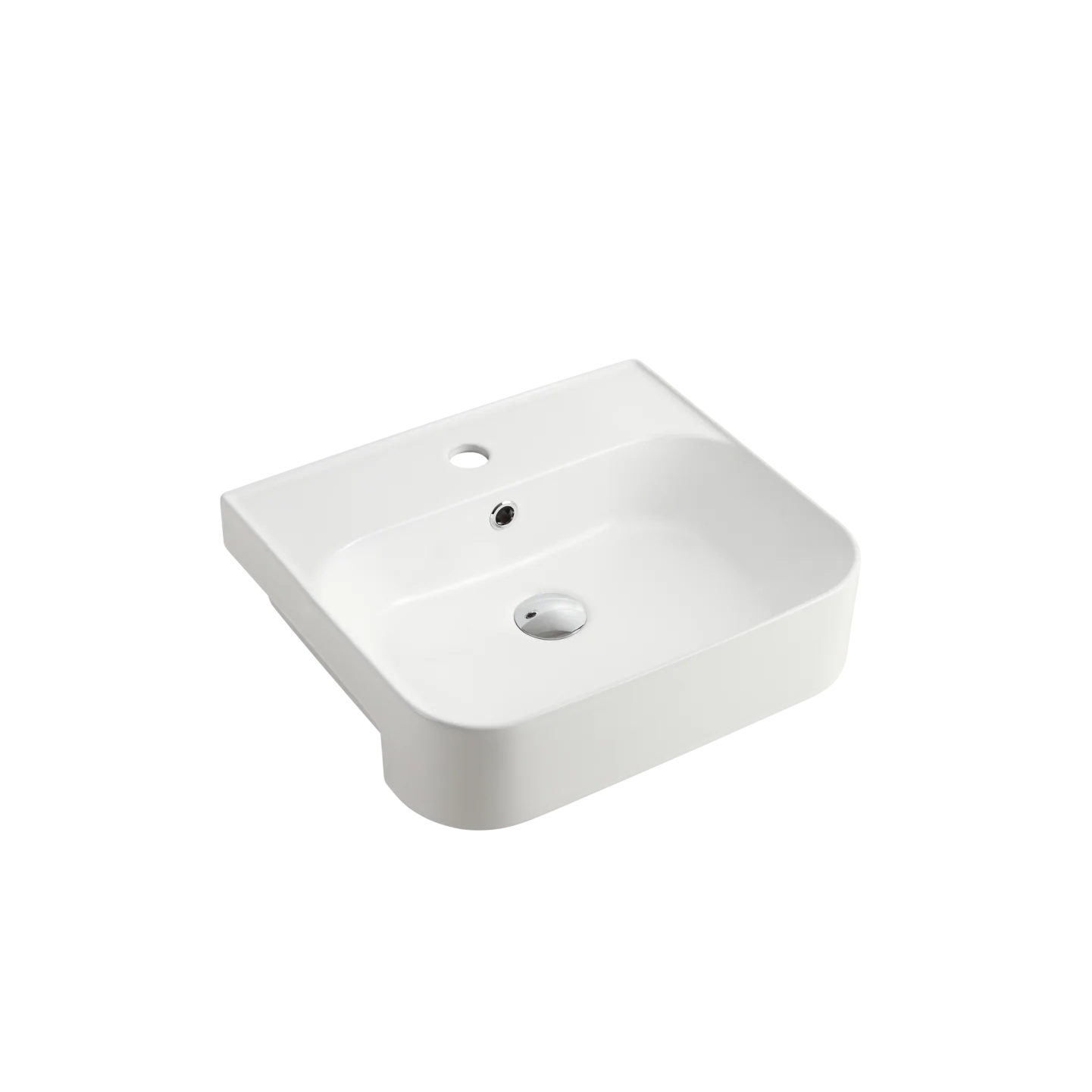 Oliveri Dublin Semi-Recessed Basin with 1 Taphole White - Image 3