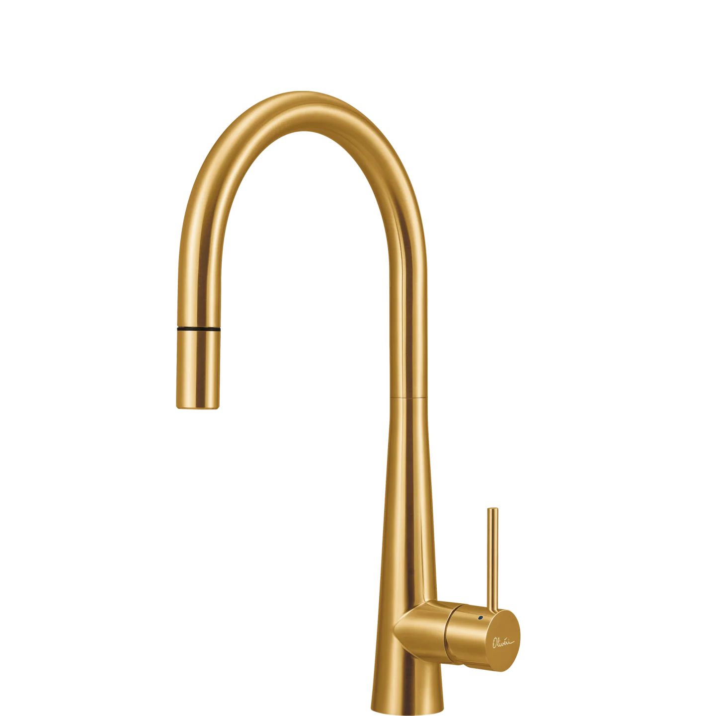 Oliveri Essente 316 Stainless Steel Goose Neck Pull Out Mixer Lead Free Brushed Gold - Image 3