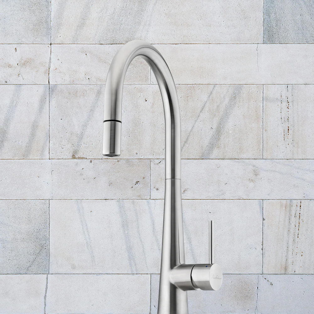 Oliveri Essente 316 Stainless Steel Goose Neck Pull Out Mixer Lead Free - Image 2