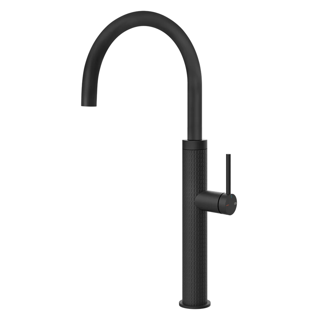Gessi 316 Meccanica Goose Neck Swivel Mixer Matte Black