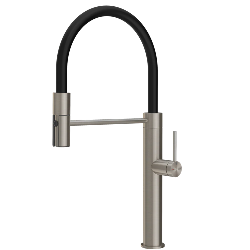 Gessi 316 Smooth Goose Neck Semi-Professional Spray Mixer Stainless Steel