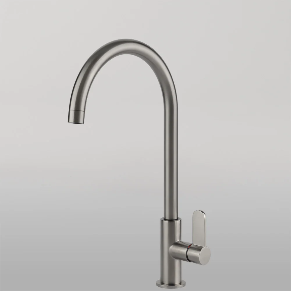 Gessi Acciaio Goose Neck Swivel Mixer Stainless Steel - Image 2