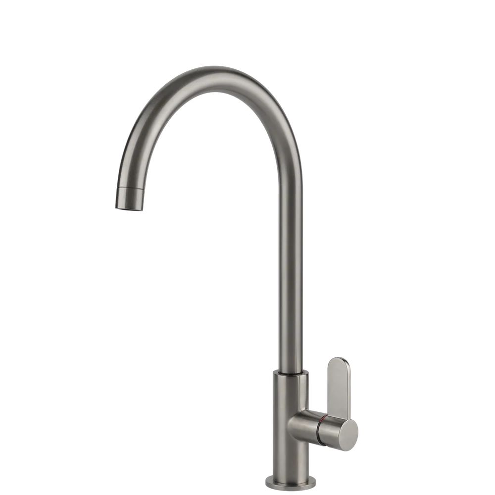 Gessi Acciaio Goose Neck Swivel Mixer Stainless Steel - Image 3
