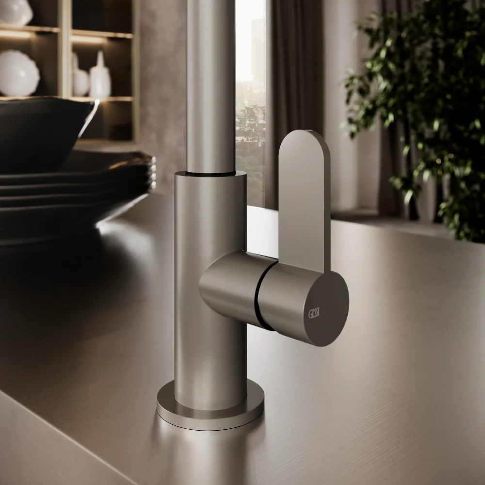 Gessi Acciaio Right Angle Pull Out Mixer Stainless Steel - Image 5