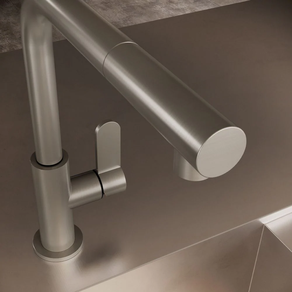 Gessi Acciaio Right Angle Pull Out Mixer Stainless Steel - Image 6