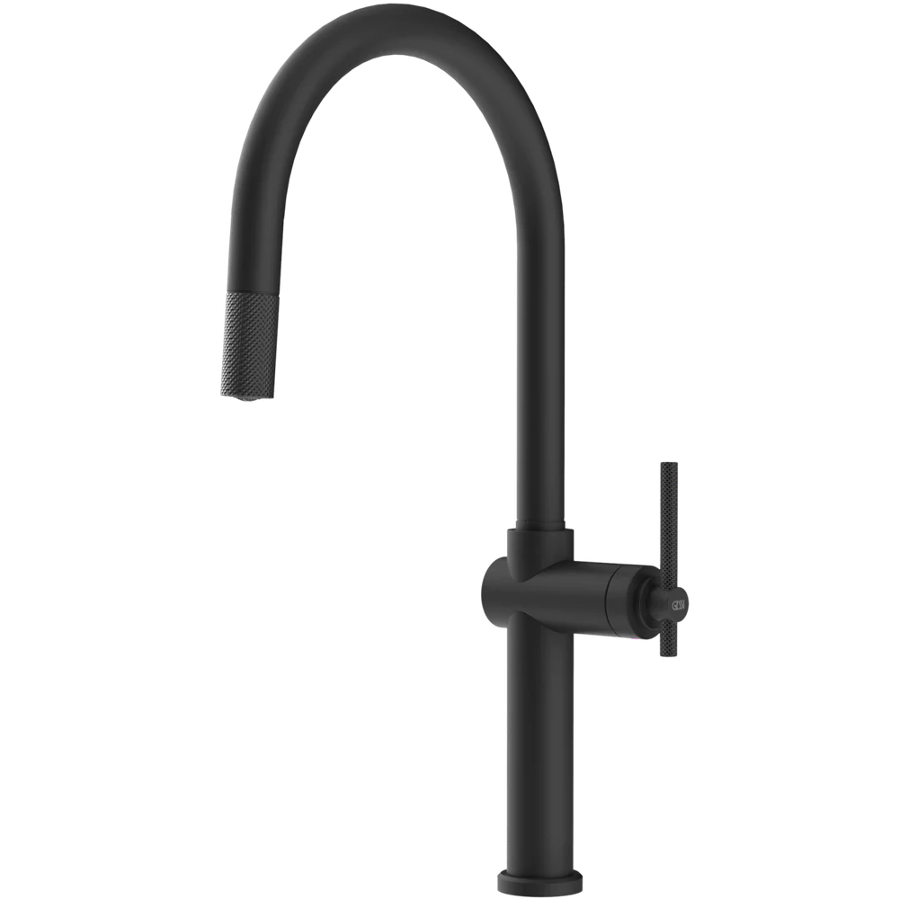 Gessi Habito Goose Neck Pull Out Mixer Matte Black - Image 3