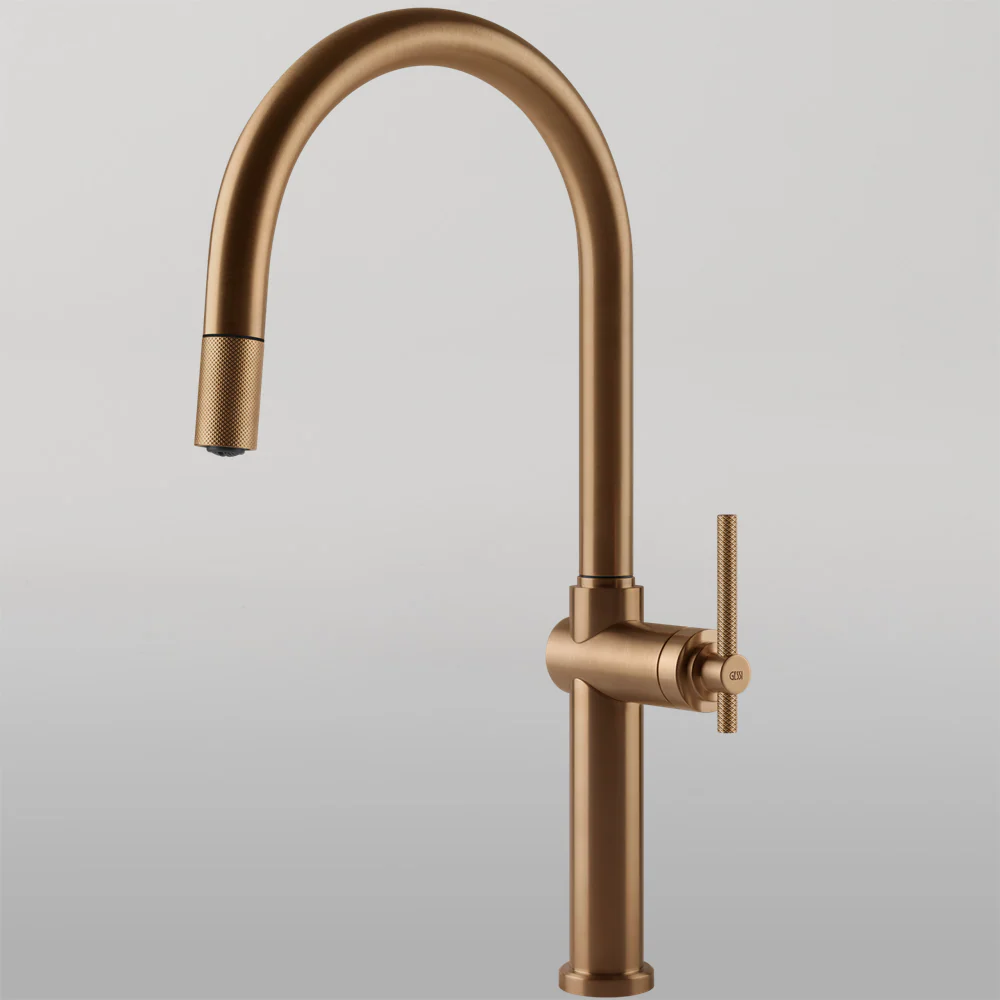 Gessi Habito Goose Neck Pull Out Mixer Warm Bronze - Image 2
