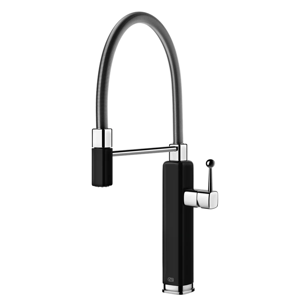 Gessi Happy Goose Neck Semi-Professional Mixer Gloss Black - Image 3