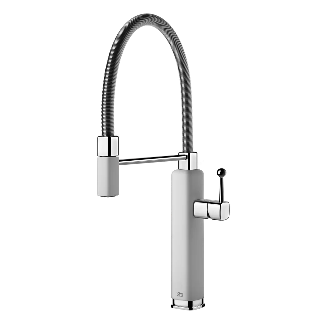 Gessi Happy Goose Neck Semi-Professional Mixer Matte White - Image 3