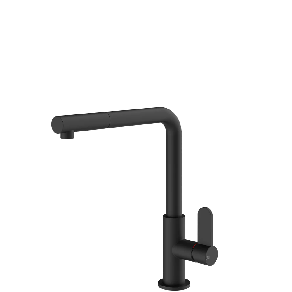Gessi Helium Right Angle Round Pull Out Mixer Matte Black - Image 3