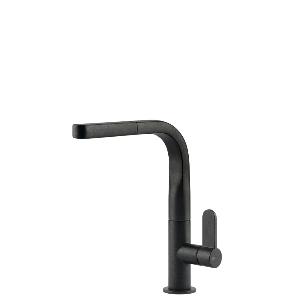 Gessi Helium Right Angle Square Pull Out Mixer Onyx - Image 3