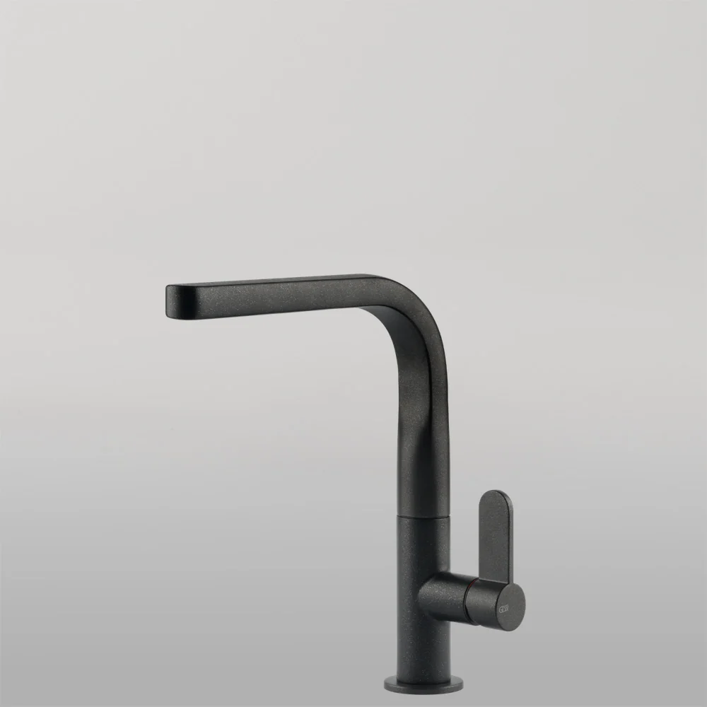 Gessi Helium Right Angle Square Swivel Mixer Onyx - Image 2
