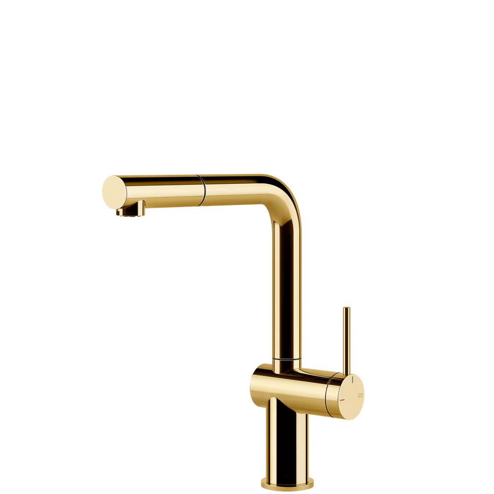 Gessi Inedito Right Angle Pull Out Mixer Bright Gold - Image 3