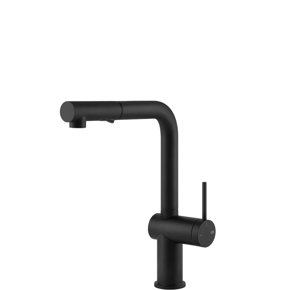 Gessi Inedito Right Angle Pull Out Spray Mixer Matte Black