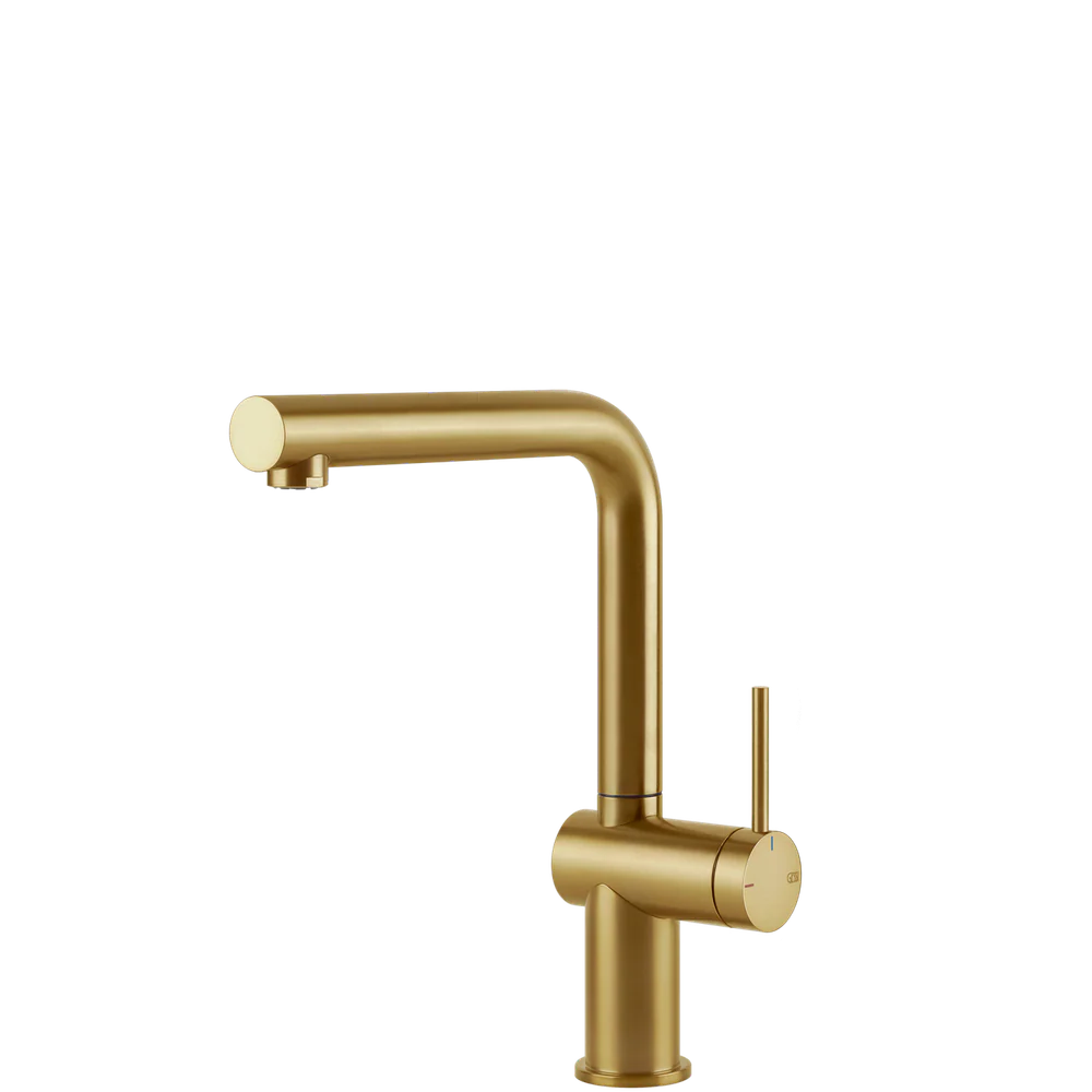 Gessi Inedito Right Angle Swivel Mixer Brushed Gold - Image 3