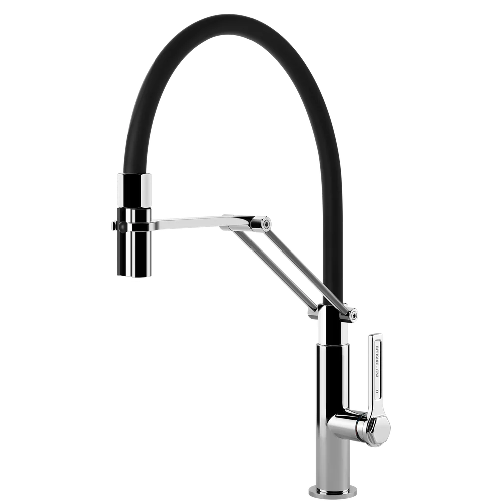 Gessi Officine Goose Neck Semi-Professional Spray Mixer Chrome - Image 3