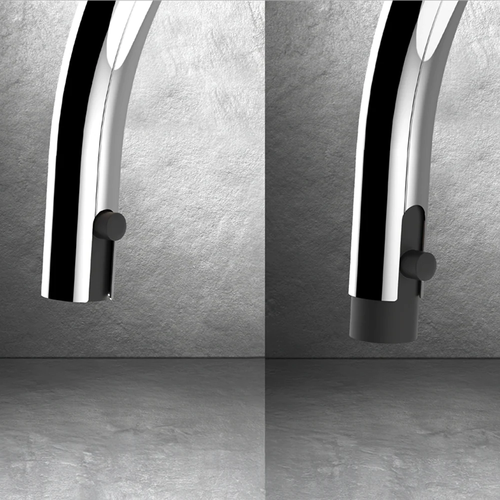 Gessi Proton Goose Neck Pull Out Mixer Brushed Nickel - Image 4
