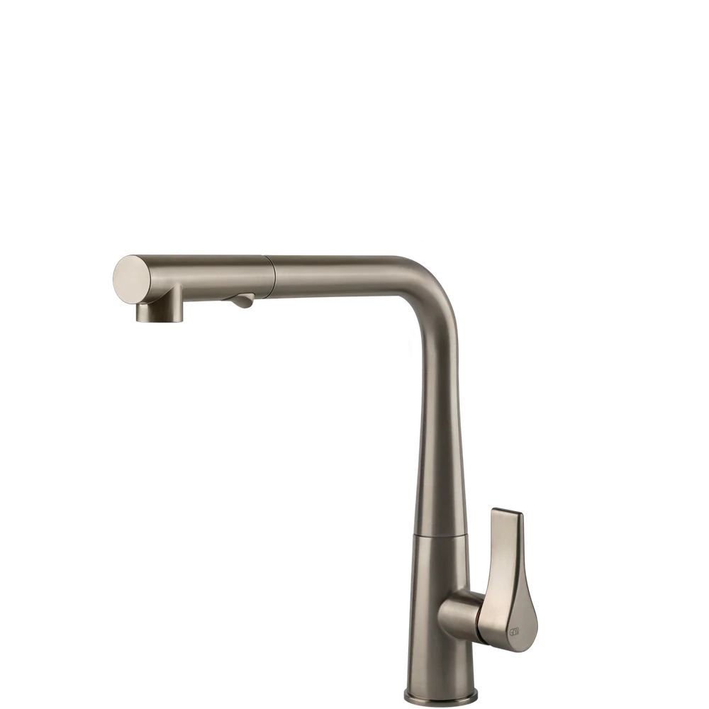 Gessi Proton Right Angle Pull Out Spray Mixer Brushed Nickel - Image 3