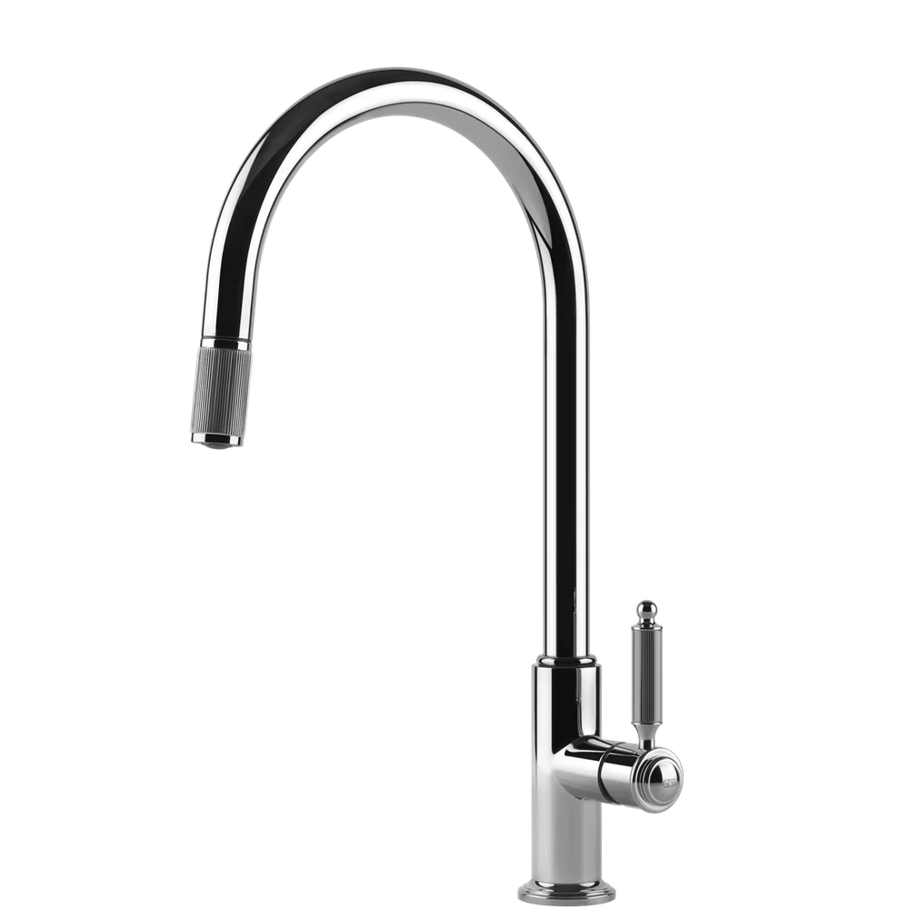 Gessi Venti20 Goose Neck Pull Out Mixer Chrome