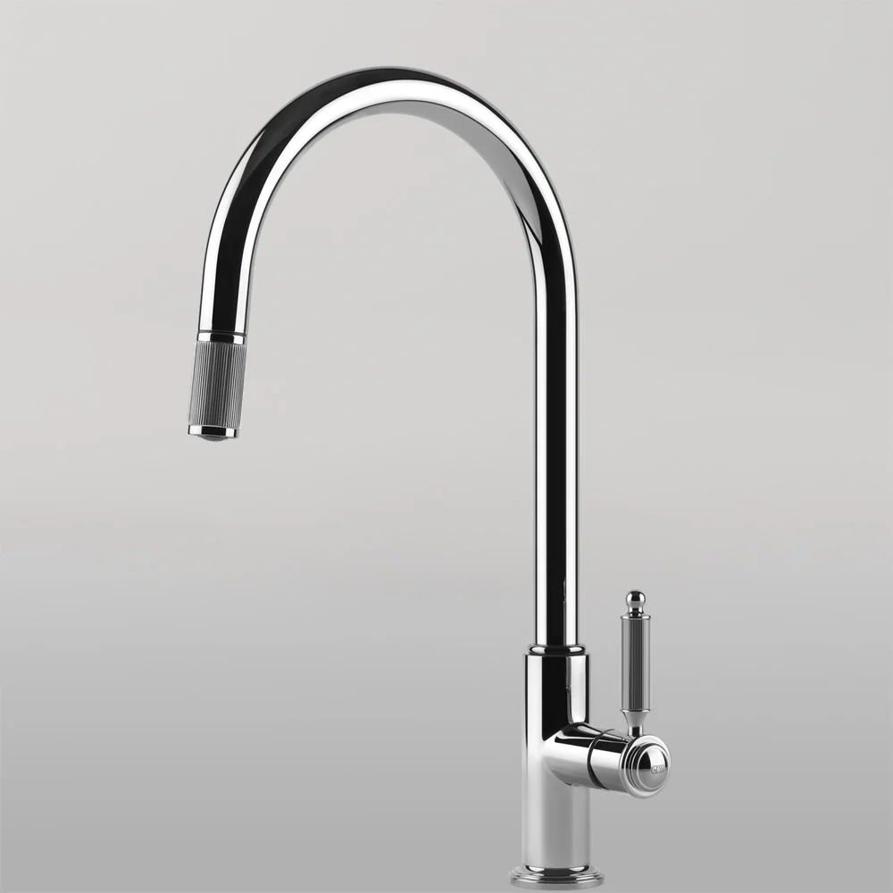 Gessi Venti20 Goose Neck Pull Out Mixer Chrome - Image 2