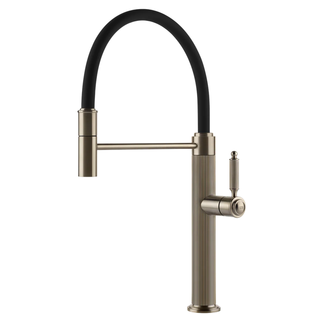 Gessi Venti20 Goose Neck Semi-Professional Mixer Brushed Nickel - Image 3