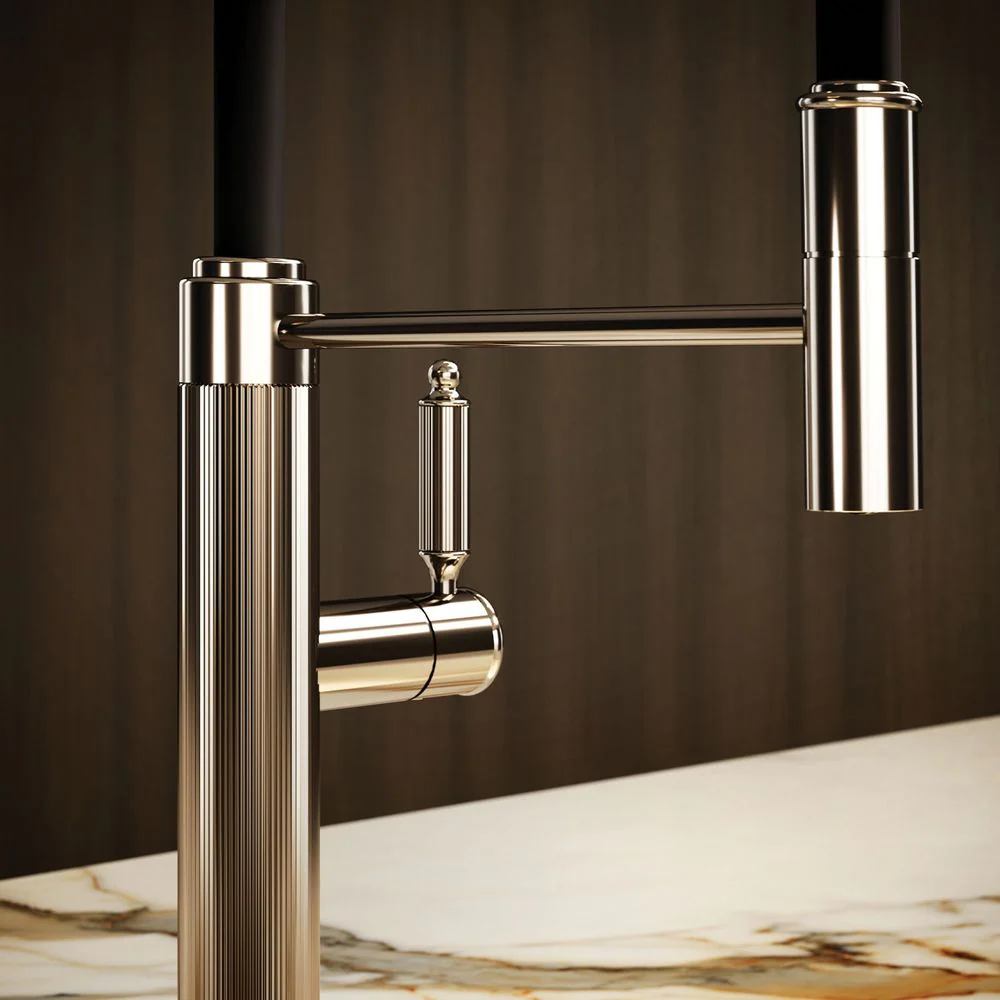 Gessi Venti20 Goose Neck Semi-Professional Mixer Brushed Nickel - Image 7