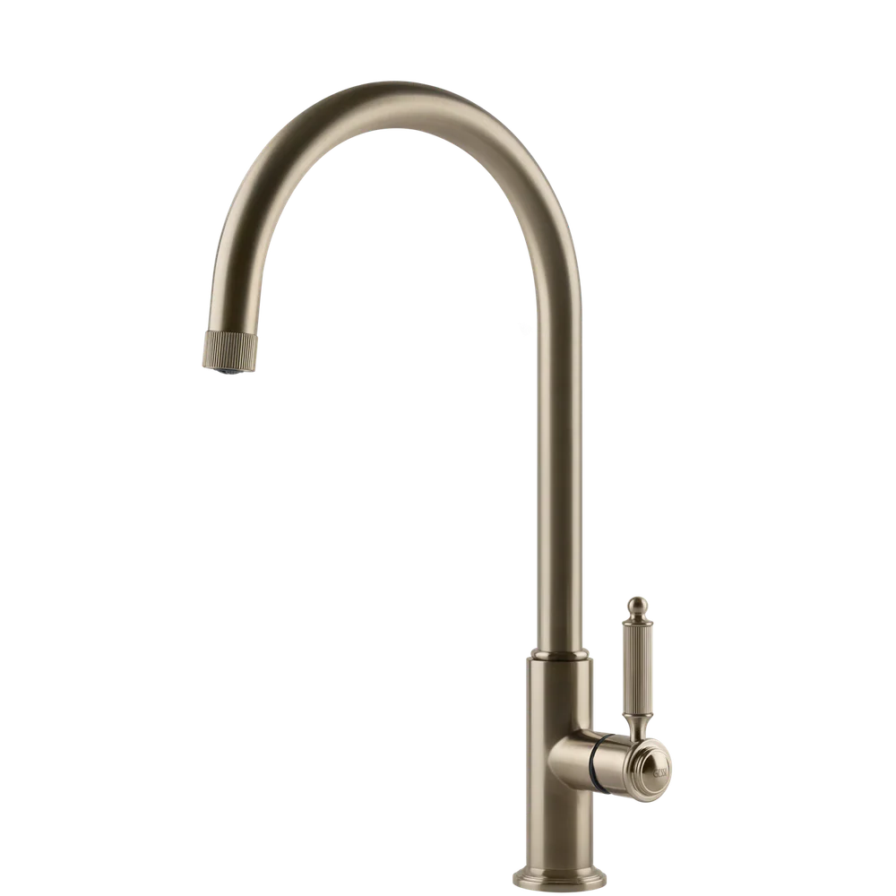 Gessi Venti20 Goose Neck Swivel Mixer Brushed Nickel - Image 3