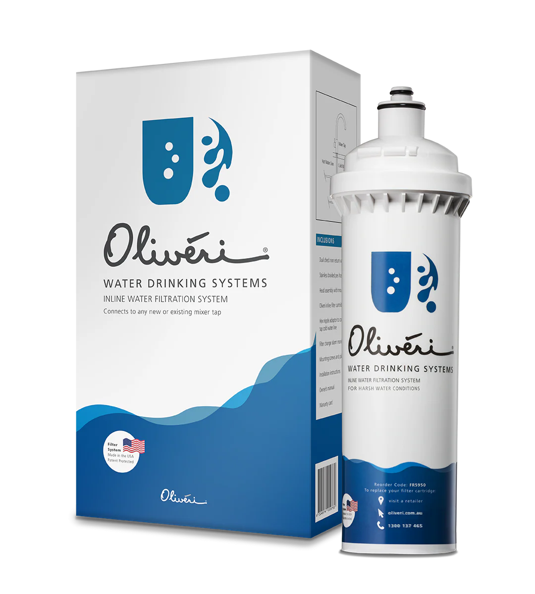 Oliveri Inline Water Filtration System For Harsh Water Use White - Image 3