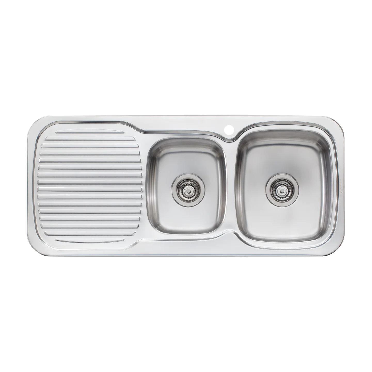 Oliveri Lakeland 1 And 3/4 Bowl Sink With Left Drainboard Stainless Steel - Image 3