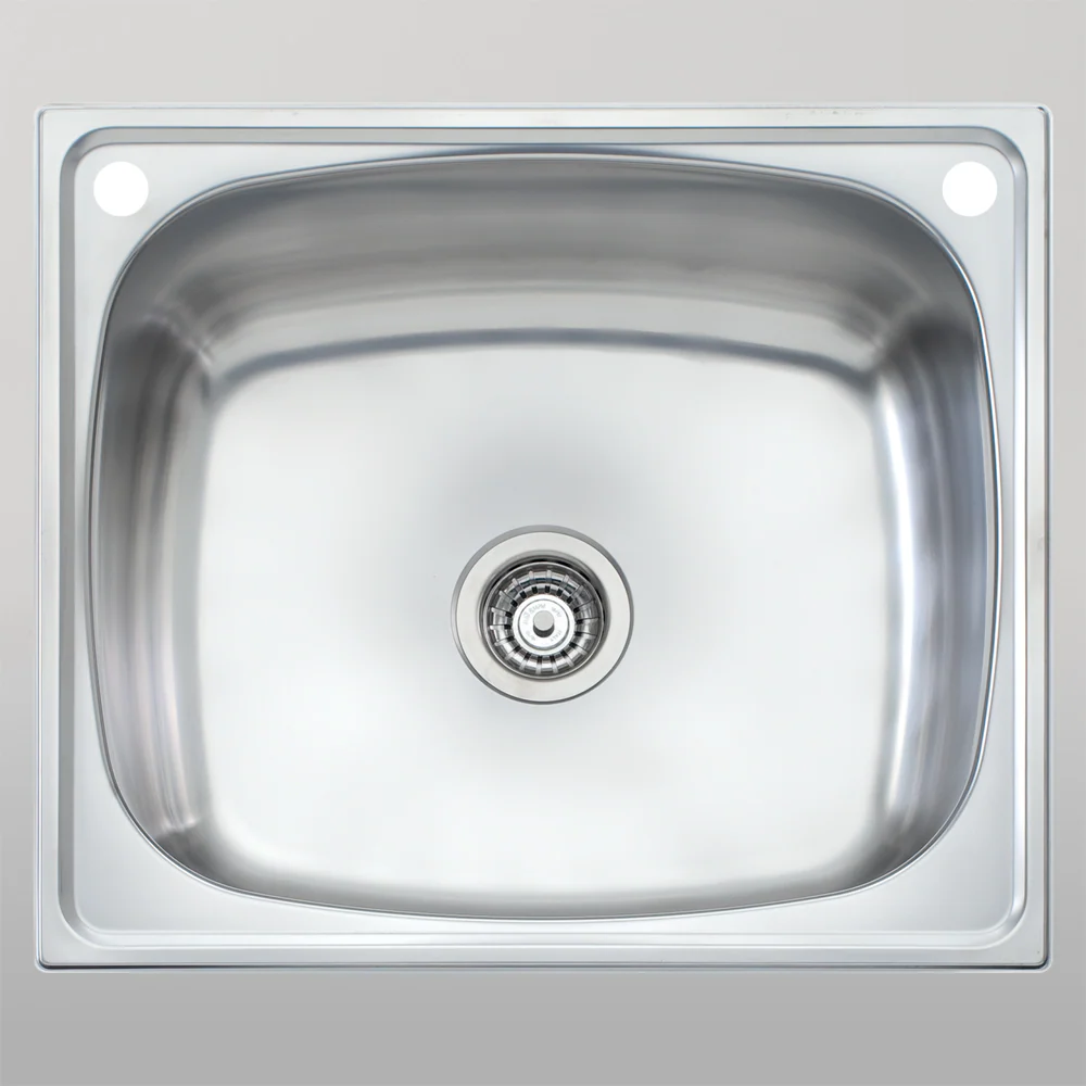 Oliveri Laundry 70L Tub With Rinse Bypass Stainless Steel - Image 2
