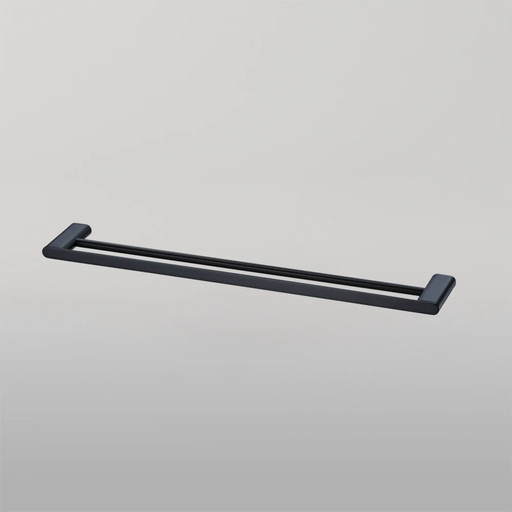 Oliveri Madrid Double Towel Rail 650mm Matte Black - Image 2