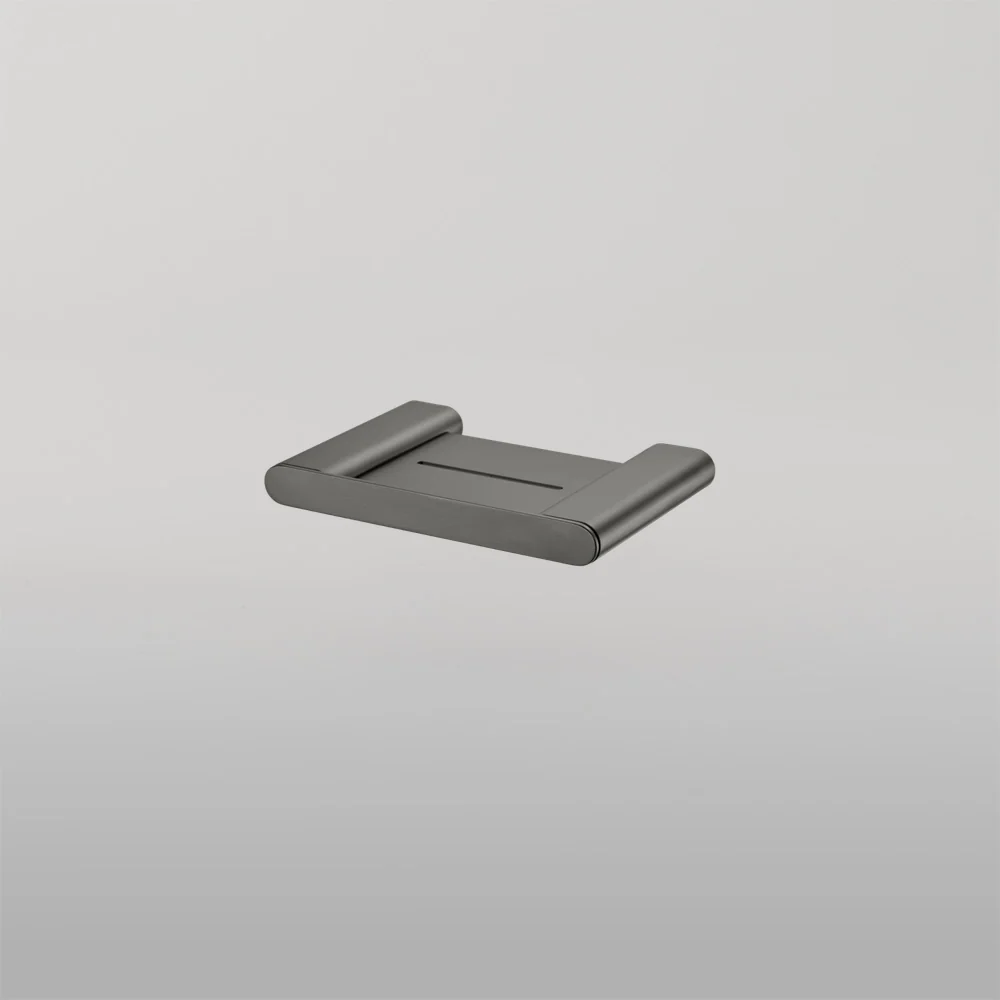 Oliveri Madrid Soap Holder With Shelf Gunmetal - Image 2