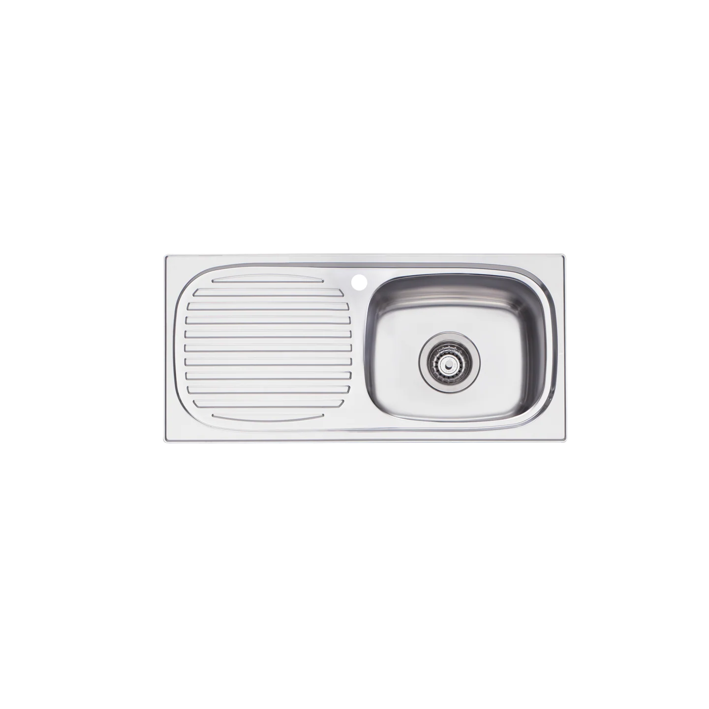 Oliveri Martini Single Bowl Sink With Left Drainboard Stainless Steel - Image 3