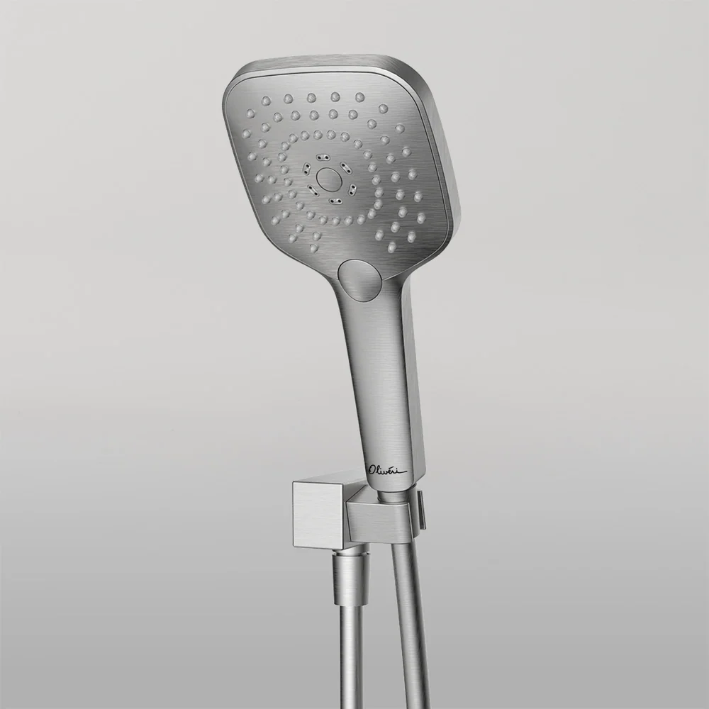 Oliveri Monaco Hand Shower With Bracket Brushed Nickel - Image 2
