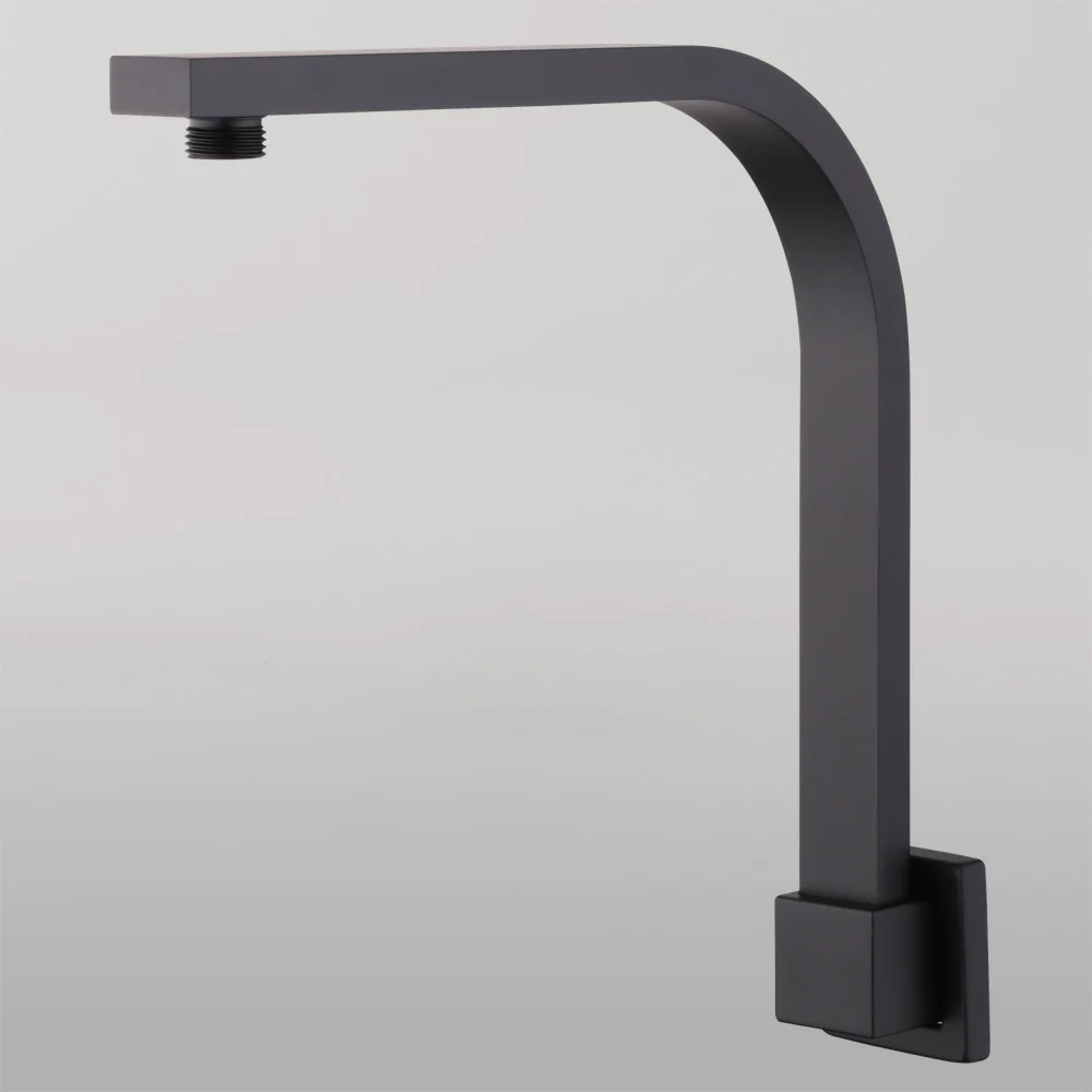 Oliveri Monaco Raised Wall Mounted Shower Arm Matte Black - Image 2